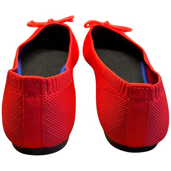 Shupua Women's Size 8 Red Ballet Flats Christmas Shoes Comfortable Knit - Picture 4 of 12
